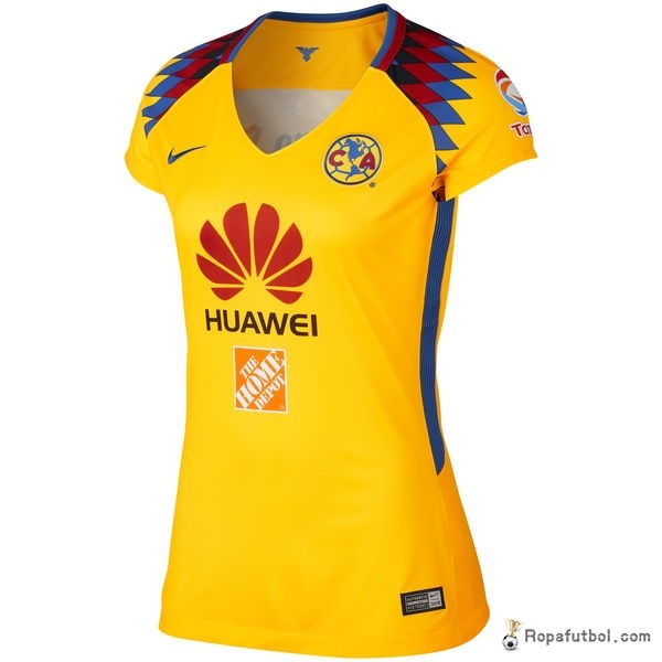 Camiseta Club América Replica Tercera Ropa Mujer 2017/18 Amarillo